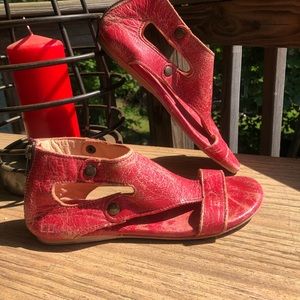 Bed Stü rustic red studded sandals FINAL SALE!